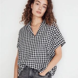 Madewell Swenson Popover Shirt in Double-Faced Gingham